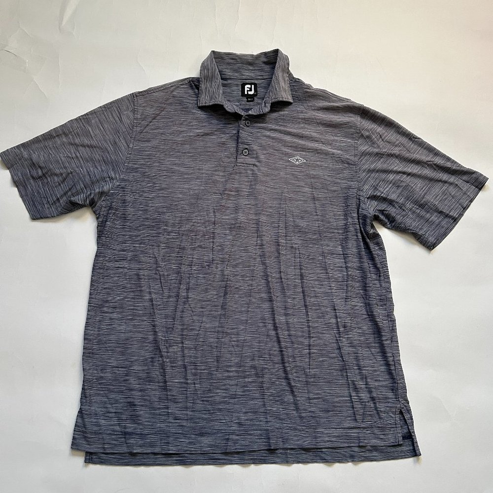 FootJoy FJ Polo Shirt Men's L Large gray Short Sleeve Performance Golf